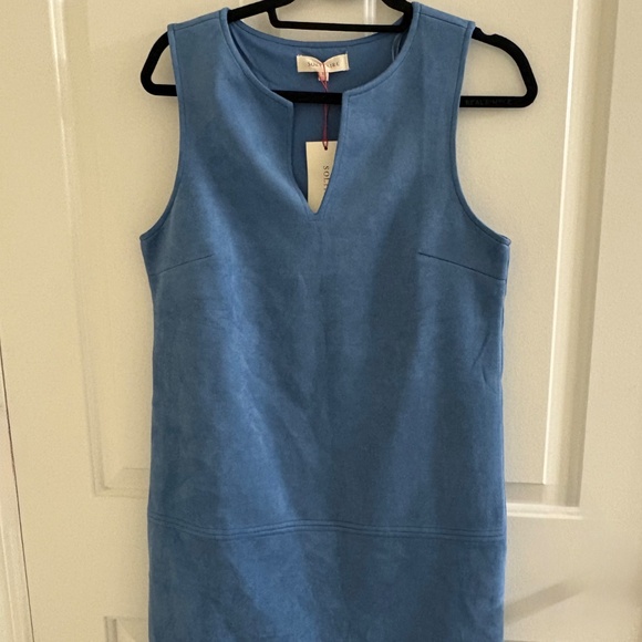 Solitaire Blue Sleeveless Shift Dress Women’s Size Small - Picture 2 of 3